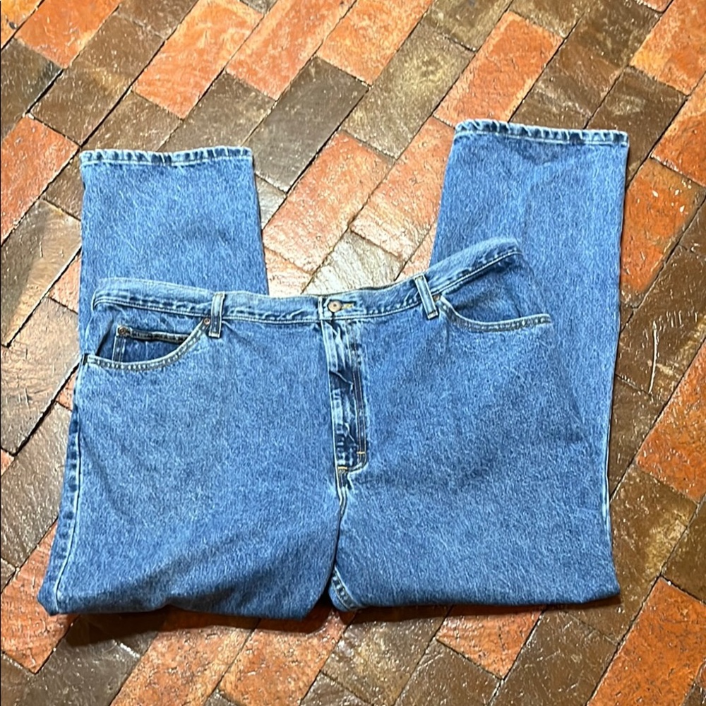MEN 46 X 30 JEANS-Lee regular fit  Blue Denim 1023